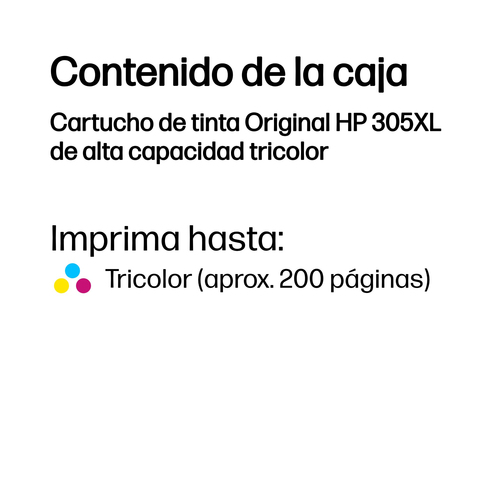 HP 305XL HIGH YIELD TRI-COLOR