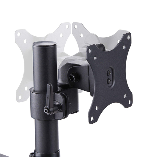 StarTech.com Triple Monitor Desk Mount For Up To Three 27in Screens, VESA 75x75/100x100, Tool-Less Arm Adjustments, C-Clam