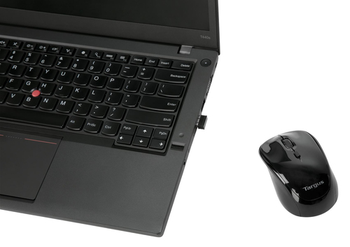 Targus AMW50EU Mouse - Radio Frequency - USB - Optical/BlueTrace - Black - Wireless - 10.06 m - 2.40 GHz - Scroll Wheel - 