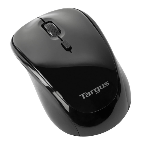Targus AMW50EU Mouse - Radio Frequency - USB - Optical/BlueTrace - Black - Wireless - 10.06 m - 2.40 GHz - Scroll Wheel - 