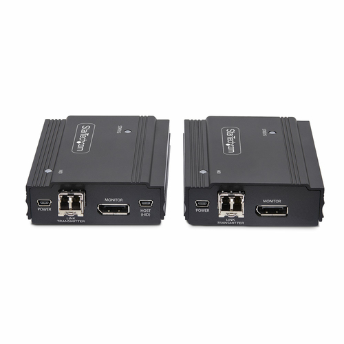 StarTech.com DisplayPort KVM Extender over Fiber Optic, 4K 60Hz, Console Extender Kit, Up to 984ft/300m (Multi-mode), 2x 1