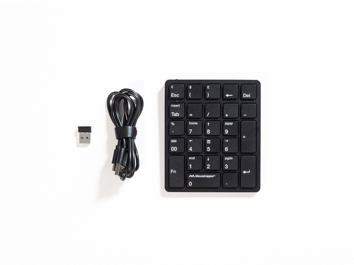 Mousetrapper NumPad. Device interface: RF Wireless, Keyboard number of keys: 26, Purpose: Universal. Product colour: Black