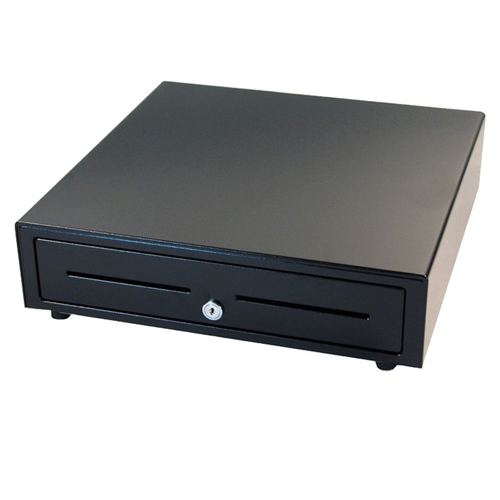 apg Genesis 1616 Cash Drawer - 4 Bill - 8 Coin - Aço inoxidável, Plástico - Preto - 109.2 mm Altura x 411.5 mm Largura x 4