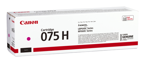 Canon 075 H M Original Laser Toner Cartridge - Magenta Pack - 2,500 pages