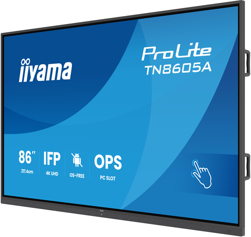 iiyama TN8605A-B1AG. Produktdesign: Interaktiver Flachbildschirm. Bildschirmdiagonale: 2,17 m (85.6"), Display-Auflösung: 