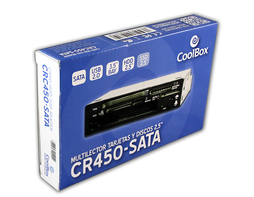 CoolBox CR450SA01. Compatible memory cards: Memory Stick (MS), MicroSD (TransFlash), MiniSD, MMC, MS Duo, MS PRO, SD, SDHC