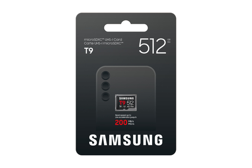 Carte microSDXC Samsung MB-MH512T - 512 Go - Classe 10/UHS-I (U3) - V30 - 200 Mo/s en Lecture - 130 Mo/sSpaceen Écriture