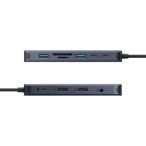Targus HyperDrive HD4006GL USB-Typ C Docking Station - Ladefunktion - Speicherkartenleser - SD, microSD - Blau - 2 Unterst