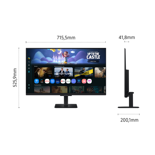Samsung Smart Monitor desktop 32" S32FM500EU Full HD Smart LED Monitor - 16:9 - LED Backlight - 1920 x 1080 - 16.7 Milioni