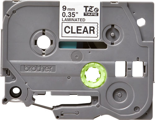 Brother P-touch TZE121 Label Tape - 9.52 mm Width - Clear, Black - Laminated - 1 Each