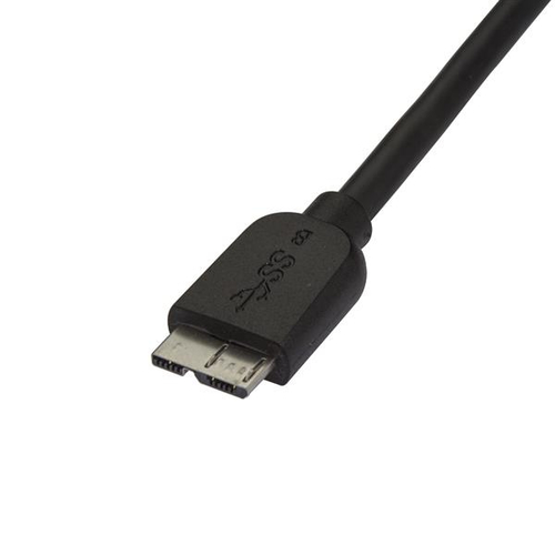 StarTech.com Câble SuperSpeed USB 3.0 slim A vers Micro B de 2 m - Mâle / Mâle - Noir. Longueur de câble: 2 m, Connecteur 