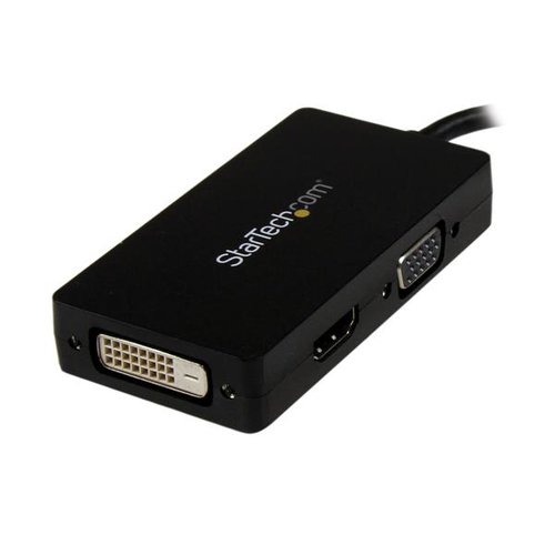 StarTech.com Adaptateur de voyage DisplayPort vers VGA / DVI / HDMI - Covertisseur vidéo 3-en-1. Longueur de câble: 0,15 m