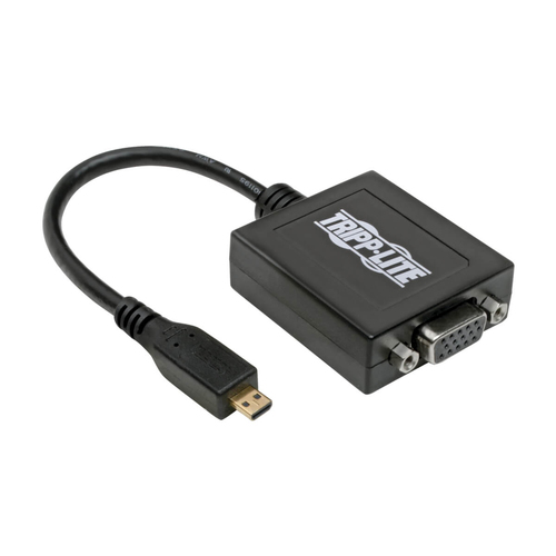 Tripp Lite P131-06N-MICROA Micro HDMI to VGA Adapter Video Converter with Audio for Smartphones/Tablets/Ultrabooks, (M/F),