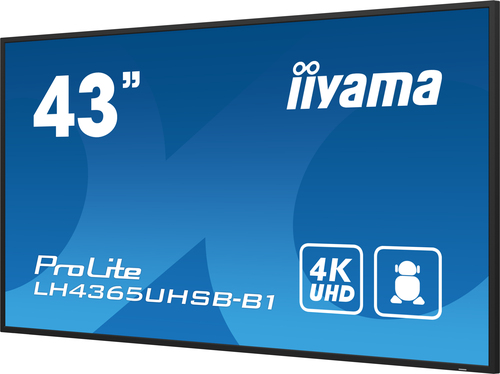 iiyama ProLite LH4365UHSB-B1 1092,20 mm LCD Digital-Signage-Display - 24 Stunden/7 Tage Betrieb - IPS-Technologie (In-Plan
