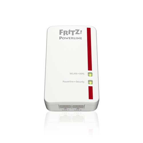 Adattatore Powerline Network - FRITZ! 540E - 2 x Rete (RJ-45) - 500 Mbit/s Powerline - LAN wireless - IEEE 802.11n - 300 M