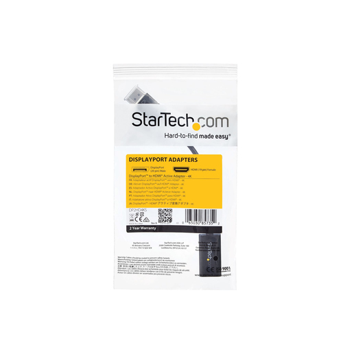 StarTech.com DisplayPort to HDMI 4K Audio / Video Converter â€" DisplayPort 1.2 to HDMI Active Adapter for DP-enabled Comp
