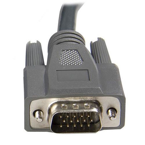 StarTech.com 3 m ultradünnes USB VGA 2-in-1-KVM-Kabel - Zweiter Anschluss: 1 x 4-pin USB Type A - Male, 1 x 15-pin HD-15 -
