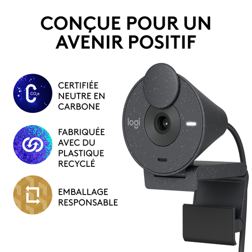 Webcam Logitech BRIO - Graphite - Vidéo 1920 x 1080