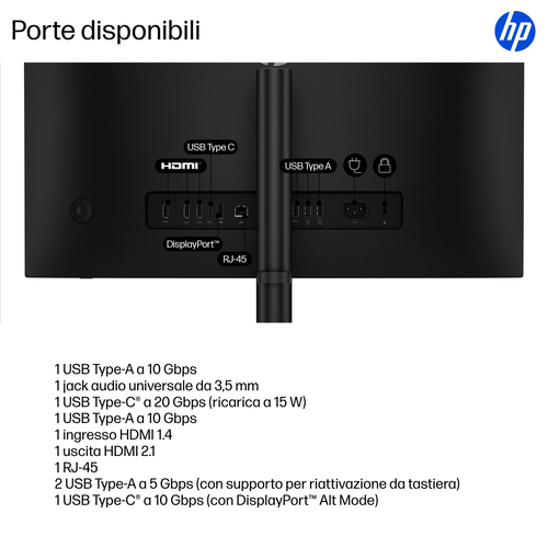 HP ProStudio 4 All-in-One G1i 23.8 inch Desktop AI PC. Dimensioni diagonale schermo: 60,5 cm (23.8"), Tipologia HD: Full H
