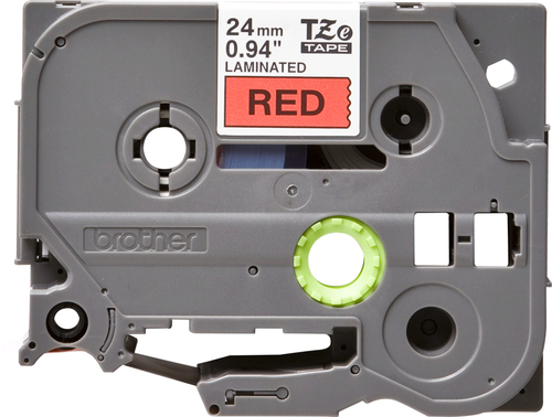 P-touch P-touch TZe451 Label Tape - 23.88 mm Width x 7.99 m Length - Thermal Transfer - Red - Laminated