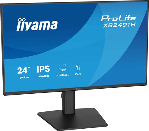 iiyama ProLite XB2491H-B1 24 Zoll Klasse Full HD LED-Monitor - 16:9 Format - Mattschwarz - 60,5 cm (23,8 Zoll) Viewable - 