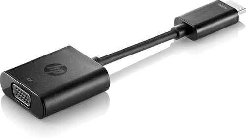 HP HDMI to VGA Adapter. Cable length: 0.045 m, Connector 1: HDMI, Connector 2: VGA (D-Sub). Weight: 40 g, Width: 18 mm, De