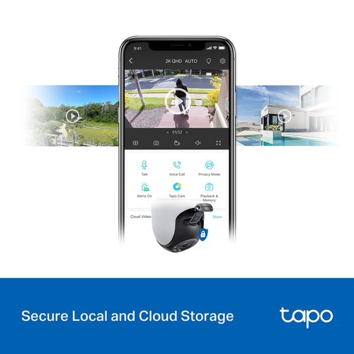 Tapo C520WS 4 Megapixel Outdoor 2K Network Camera - Colour - 29.87 m Colour Night Vision - H.264 - 2560 x 1440 - 30 fps - 