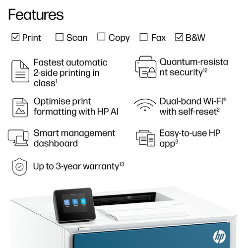 HP LaserJet Pro 4007dn Laser Printer - Monochrome