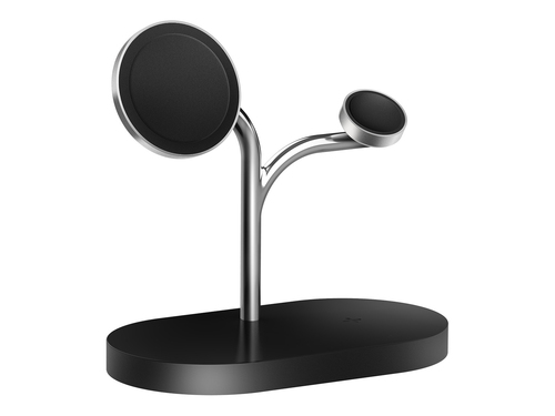Samsung Induction Charger - Black, Silver - For Smartphone, Smartwatch, Earbud, Smart Ring, Headset - 15.1 V DC Input - 1.