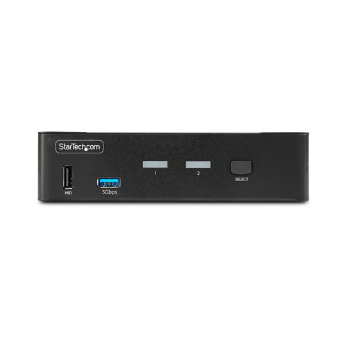 StarTech.com KVM Switchbox - TAA Compliant - 2 Computer(s) - 1 Local User(s) - 8K - 7680 x 4320 - 8 x USB - USB 2.0 - 3 x 