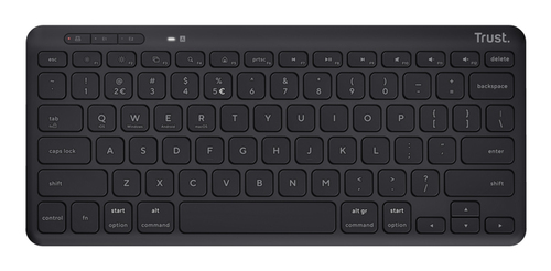 Trust Lyra Tastatur - Kabellos Konnektivität - USB 1.1 Typ A Schnittstelle - Deutsch - Schwarz - Schere Keyswitch - Blueto