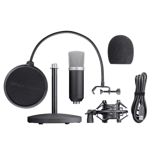 MikrofonTrust Emita GXT 252 - Kabelgebunden - Kondensator - Kardioide - 1,80 m - USB - Desktop, Handheld - 18 Hz bis 21 kHz