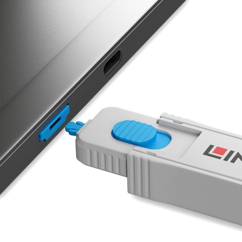Lindy HDMI Port Blocker Kit, Blue (1x Key, 4x Locks). Product type: Port blocker + key, Compatible ports/slots: HDMI, Prod