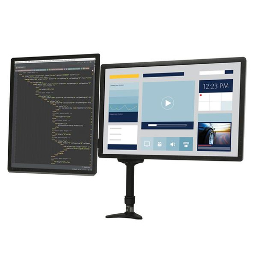 StarTech.com Dual Monitor Stand - Grommet or Desk Mount - Monitors up to 24â€ - VESA Monitor Stand - Double Monitor Arm -