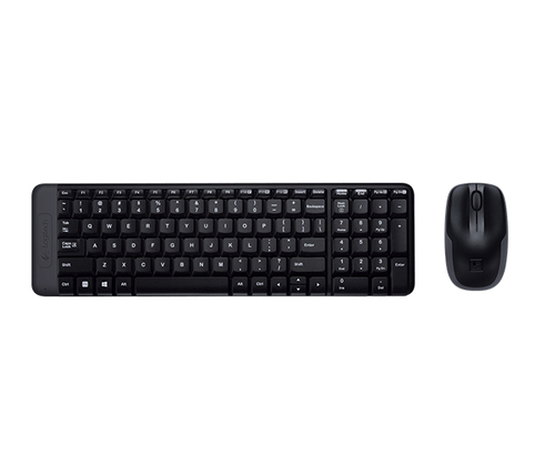 Logitech MK220 Keyboard & Mouse - International - USB Wireless RF - Keyboard/Keypad Color: Black - USB Wireless RF - Optic