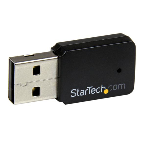 StarTech.com IEEE 802.11ac Wi-Fi Adapter for Desktop Computer, Notebook - USB 2.0 - 433 Mbit/s - 2.48 GHz ISM - 5.83 GHz U