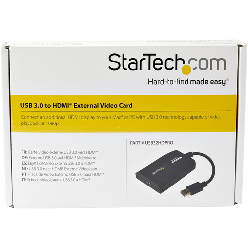 StarTech.com USB 3.0 to HDMI External Multi Monitor Video Graphics Adapter for Mac & PC â€" DisplayLink Certified USB Vide