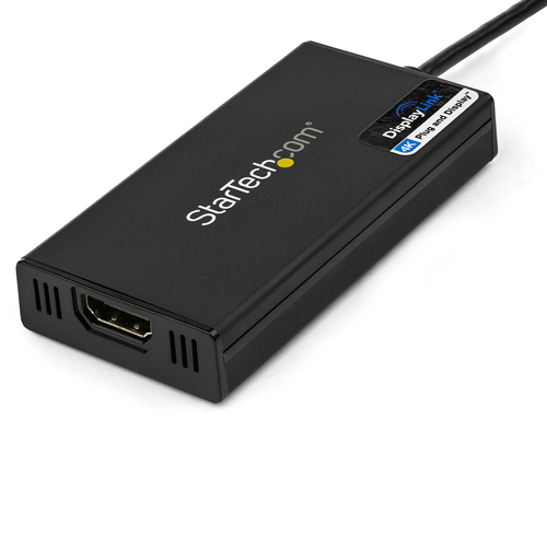 StarTech.com USB 3.0 to 4K HDMI External Multi Monitor Graphics Adapter â€" DisplayLink Certified â€" USB 3.0 Video Card â