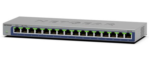 Netgear Business GS116v3 16 Ports Ethernet Switch - Gigabit Ethernet - 10/100/1000Base-T - 2 Layer Supported - 8.10 W Powe