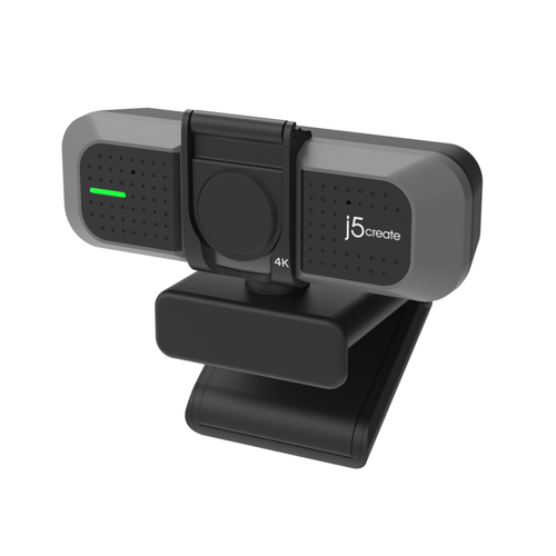 j5create JVU430 USB 4K Ultra HD Webcam, 3840 x 2160 Video Capture Resolution, Black and Silver. Megapixel (approx.): 8 MP,