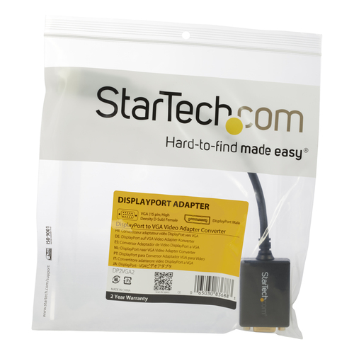 StarTech.com DisplayPort To VGA Adapter - Active - 1080p - DP to VGA Adapter - 1 x 15-pin HD-15 - Female - 1 x 20-pin Disp