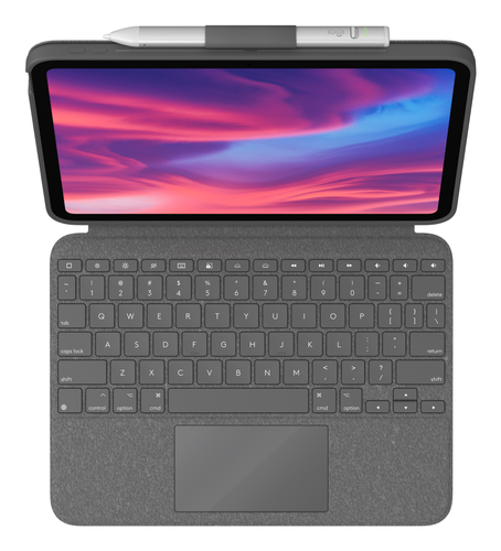 Cover tastiera Logitech Combo Touch Apple, Logitech iPad (decima generazione) Tablet - Grigio - Resistente ai graffi, Resi