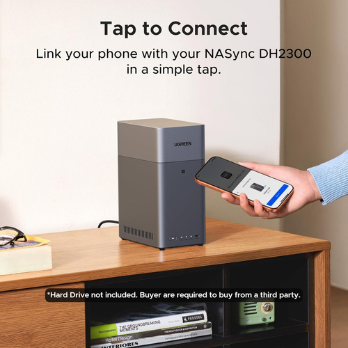 Ugreen DH2300. Type: NAS. Chassis type: Mini Tower. Device class: Home & Home Office. Internal memory: 4 GB