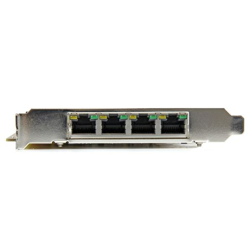 StarTech.com Gigabit Ethernet Card for Computer - 10/100/1000Base-T - Plug-in Card - PCI Express x4 - 4 Port(s) - 4 - Twis