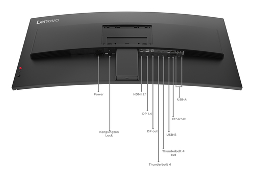 Lenovo ThinkVision P40WD-40 Monitor. Display diagonal: 100.8 cm (39.7"), Display resolution: 5120 x 2160 pixels, HD type: 