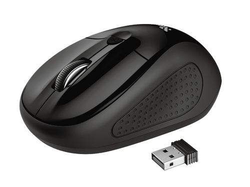 Trust Primo Mouse - USB - Optical - Black - Wireless - 1600 dpi - Scroll Wheel - Symmetrical