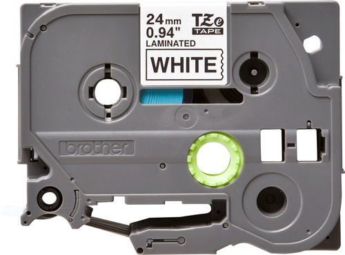 Brother P-touch TZe251 Label Tape - Waterproof - 24 mm Width - Rectangle - Thermal Transfer - White - Laminated - 1 Pack