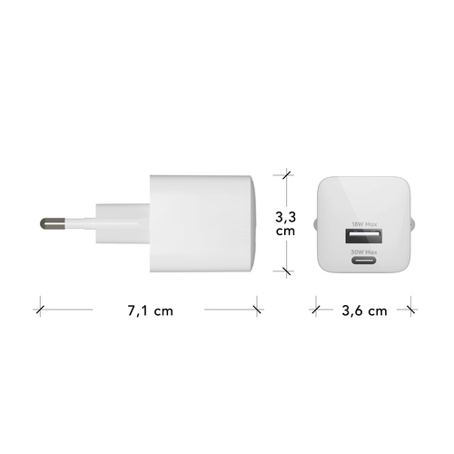 dbramante1928 ApS 48 W AC Adapter - Universal Adapter - For Ultrabook - Europe - 120 V AC, 230 V AC Input - 5 V DC, 9 V DC