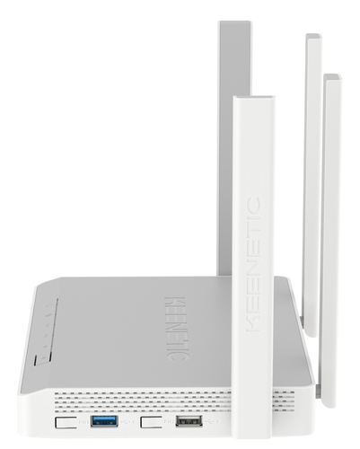 Keenetic Hero AX1800 Mesh Wi-Fi 6 Router with a 5-Port Gigabit Smart Switch, SFP Combo Port, USB 2.0 and USB 3.0 Ports. WA