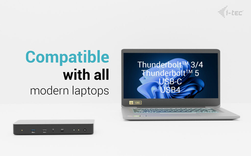 i-tec 11 Anschluss(e) Thunderbolt 4, USB-Typ C Docking Station für Monitor, Notebook, Mikrofon, Tablet-PC, Desktop-PC - La